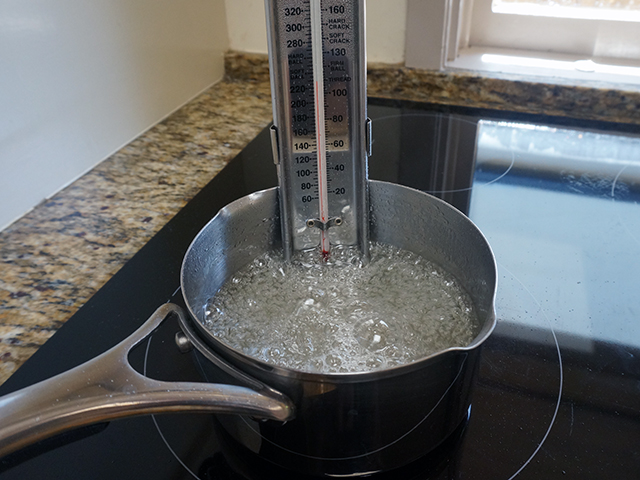 boil until syrup reaches 230F